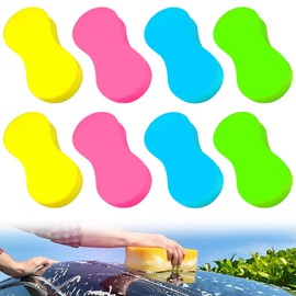 8 Stück Autoschwamm Waschschwamm Putzschwamm, Auto Schwamm Außen Auto Waschschwamm Auto Waschschwamm Groß Putzschwamm 22 x 11 x 5 cm 4 Farben