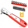 MOSTFUN Mini Ratchet Wrench, Right Angle Phillips Magnetic Screwdriver, 1/4