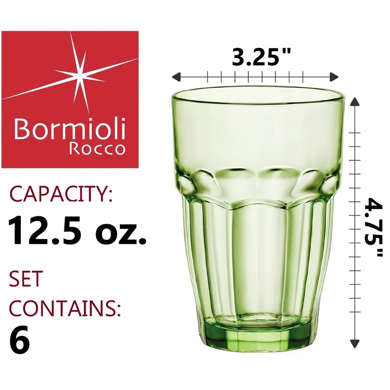 Bormioli Rocco Rock Bar 12.5 oz. Long Drink Stackable Tempered