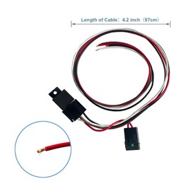 Dual Electric Fan Relay Kit Radiator Electric Fan Thermostat Kit Temperature Sensor Switch 185 On 175 Off, Automotive 40 AMP Cooling Fan Relay Switch Kit 4 Pin Fan Wiring Kit