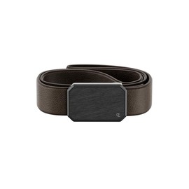 Groove Belt Max Leather - Brown - Full Grain Leather, Stretch Belt, Magnetic Aluminum Buckle, Lifetime Coverage - Belt Size: 28" - 33" - S