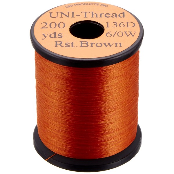 Uni Waxed Thread, Rusty Brown, 6/0 - ONE SPOOL