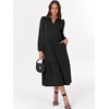 ANRABESS Women's Long Sleeve Maxi Dresses 2025 Fall Casual V