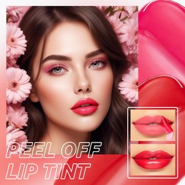 Prreal 6 Colours Peel Off Lip Stain Set, Waterproof Tattoo Peel Off Lip Tint, Non-Sticky Lip Liner Stain Long-lasting, Matte Finish Lip Stain Tint Lip Gloss Makeup Set