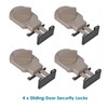 4 Pack Sliding Door Security Locks, Instant Slide Window Track