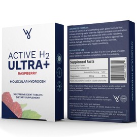 Active H2 Ultra+ Hydrogen Water Tablet, Natural Raspberry. Optimize Health, Support Immunity, and Balance Antioxidants with Benefits of Molecular Hydrogen 30 Servings
