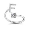 Yifnny Alphabet Ring, Initial Ring 26 Alphabet Inlaid Cubic Zirconia
