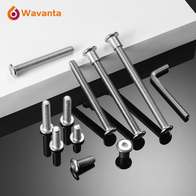 20Pcs M6 x 18mm Flat Head Hex Socket Cap Screws