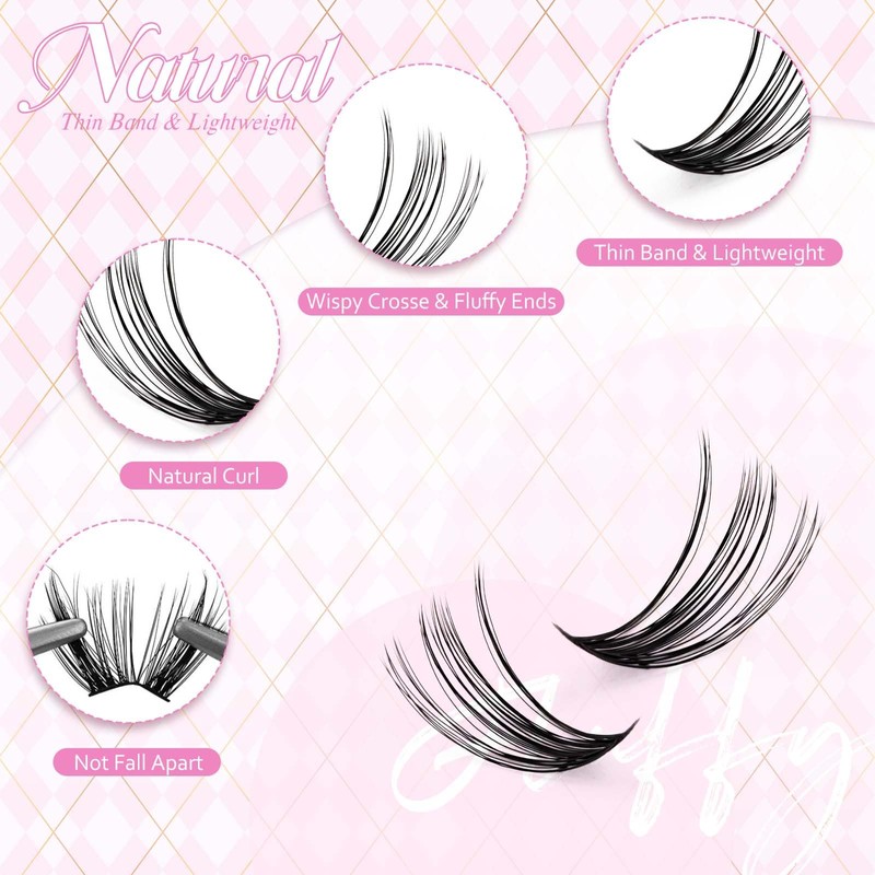 FADLASH DIY Lash Extensions Kit, 40D 0.07 D Curl Lash