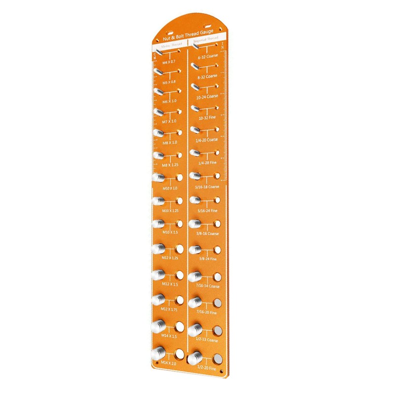 Nut and Bolt Thread Checker 14 Inch and 14 Metric