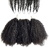 Human Crochet Afro Hair Kinky Curly Pre Separated Feather Extensions