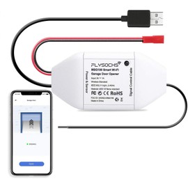Flysocks Smart Garage Door Opener, WiFi Garage Door Switch, Compatible with Alexa, Google Assistant, No Hub Required, App Control