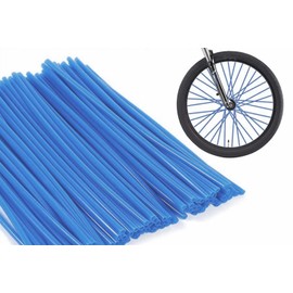 Voarge 72 PCS Spoke Skins Covers, Spoke Skins Wheel Rim Covers Trim Wrap Cover Decoration Protector Pipe Motorcycle Motocross Pit Dirt Bike, Navy blue