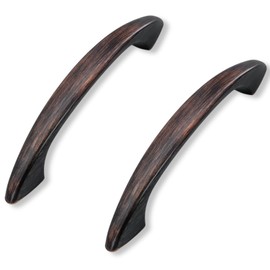 HESTIA HARDWARE 20 Pack | Oil Rubbed Bronze Dresser Handles Brushed Bronze Drawer Pulls, Modern Arched Cabinet Pull 3 inch Hole Center Cabinet Pull Drawer Hardware (Z9.20.O)