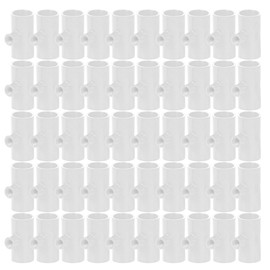 Vankcp 50 Pack Chicken Waterer PVC Tee Fittings, PVC Tee Fitting for Threaded Poultry Nipples Water Drinker and Feeder Cups, Chicken Automatic Poultry Waterers