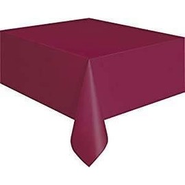 GOODSUN Plastic Tablecloths for Rectangle Tables, 12 Pack – Heavy Duty Party Table Cloths Disposable, Rectangular Table Covers, 54" x 108", Color-(Burgundy)