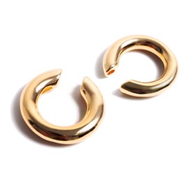 Fomissky-sisa Thick Ear Cuffs for Non Pierced Ears 2 Size Per Set, Unique Ear Cuff Conch Earrings Gold Plated Boho Jewelry