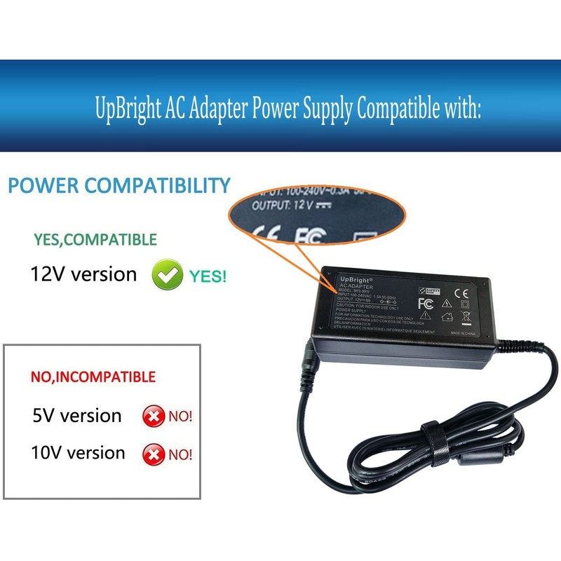UpBright 12V AC Adapter Compatible with Arcade1up Game Machine Arcade