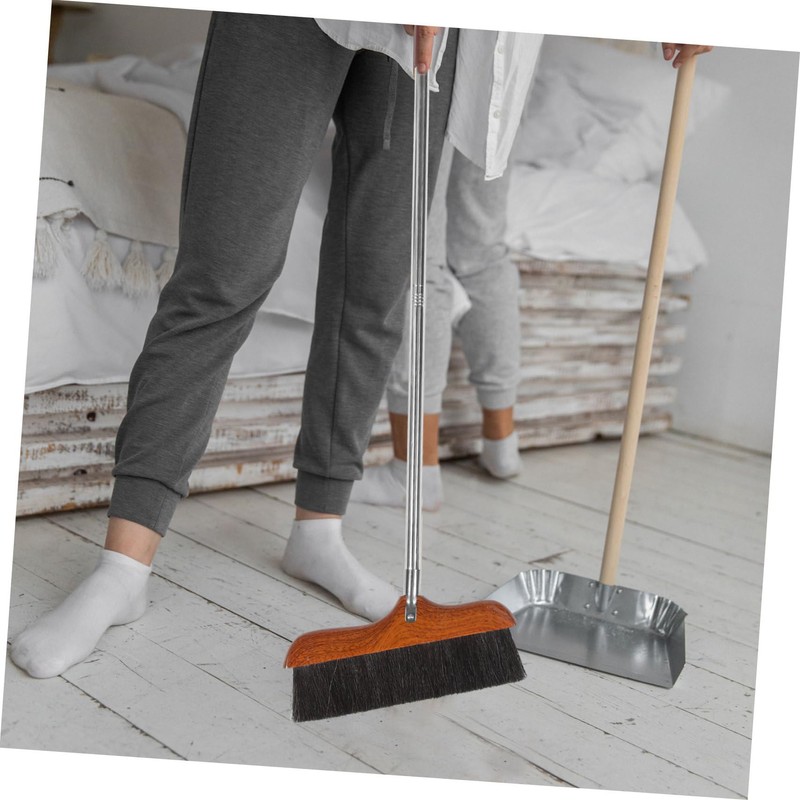 TOVINANNA Long Handled Soft Broom for Home Cleaning Durable and