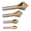 4PCS Titanium Coated Countersink Drill Bits 90 Degree Chamfer Tool
