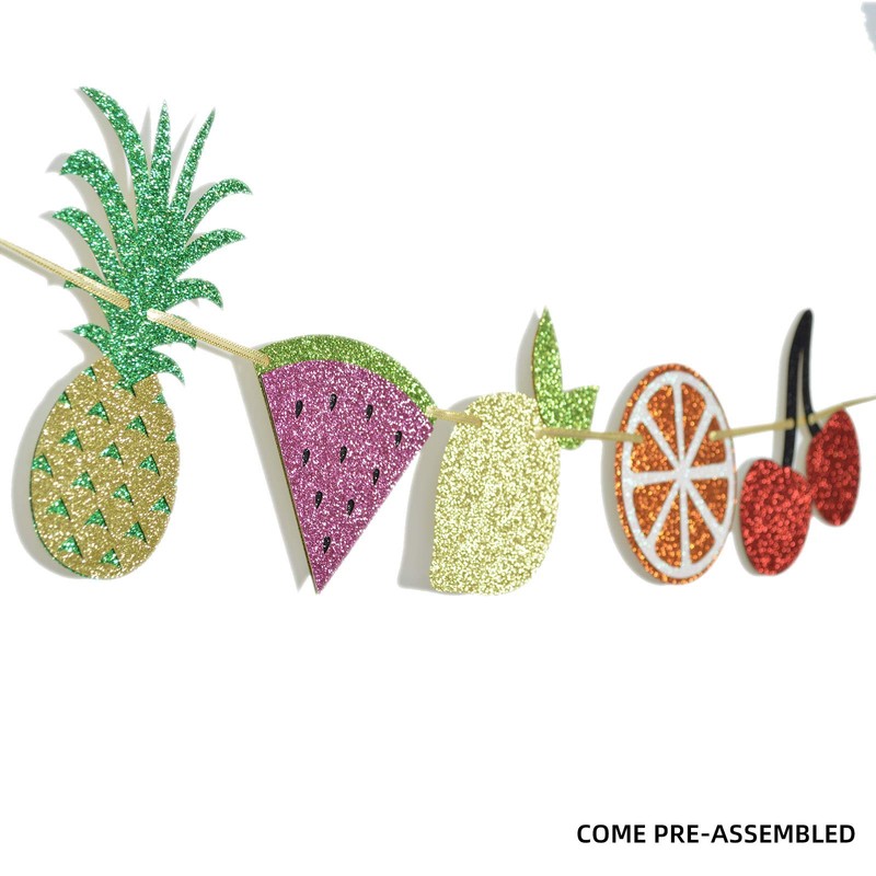 Glitter Twotti Frutti Banner y guirnalda de frutas, Two-tti Frutty