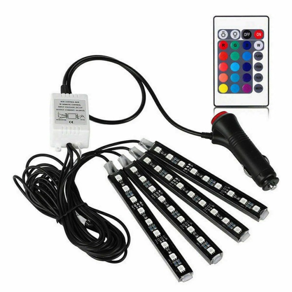 SHENKENUO RGB LED Car Interior Accessories Floor Decorative Atmosphere Strip