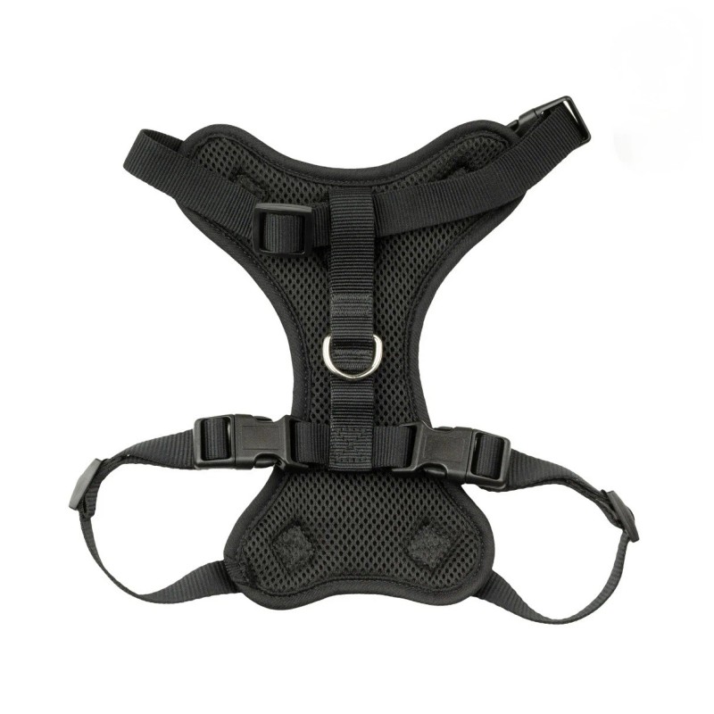 Vibrant Life Mesh Adjustable, Reflective Dog Harness, Black, Medium Paw