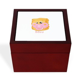 CafePress Tater Tot Baby Memory Keepsake Jewelry Box, 5"x5"x3.75"
