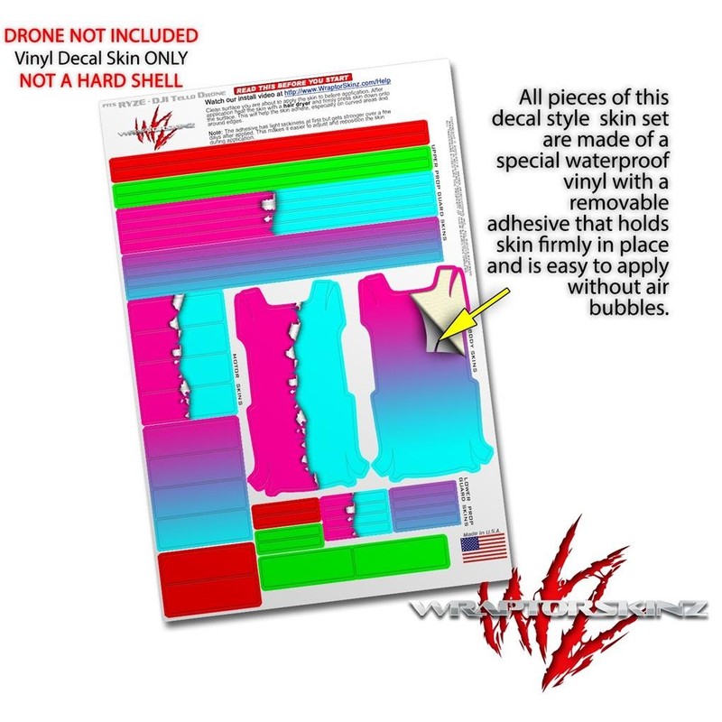 Skin Decal Wrap 2 Pack for DJI Ryze Tello Drone