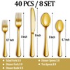 40 Pcs Gold Silverware Set Service for 8, Premium Stainless