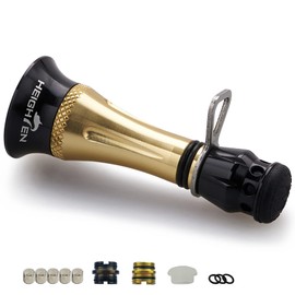 HEIGHTEN Fishing Spinning Reel Stand for Shimano Stradic FL FM Stella Vanford Vanquish Nasci Twinpower Daiwa Fuego Ballistic Certate Exist Luvias Tatula (48mm - Gold & Black) (541)