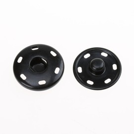 COTOWIN Sew-On Snaps,Black Press Buttons,Pack of 10,25mm