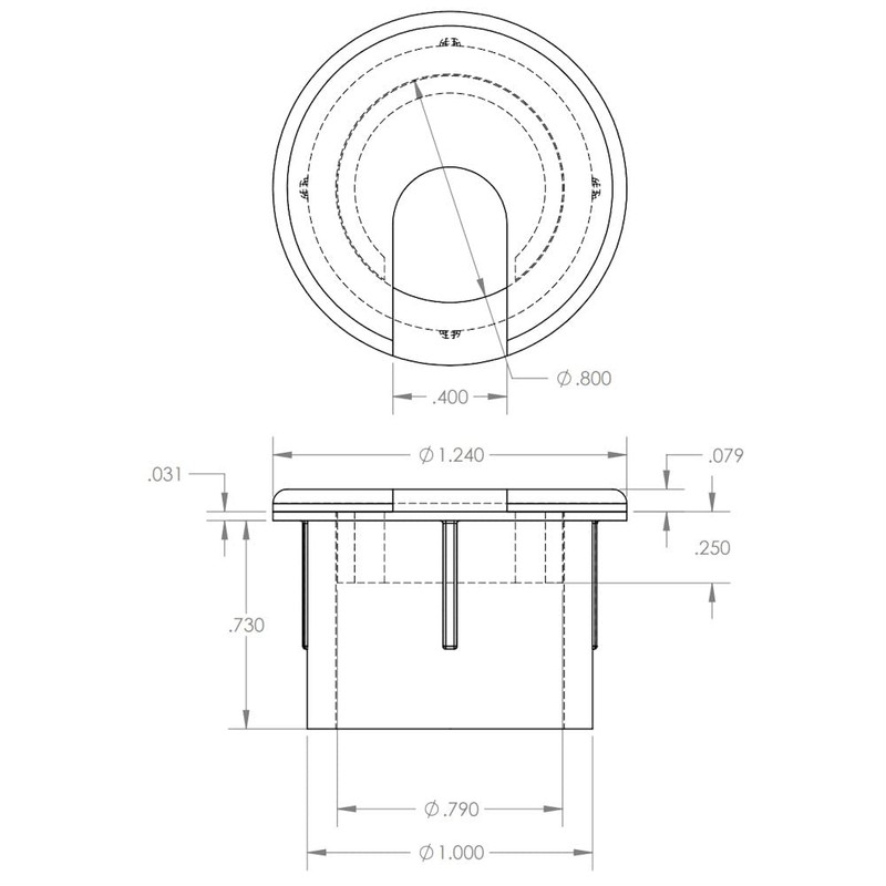 MyCableMart 1" Cut-Hole Size Brown Round Wire Management Grommet with