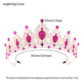 Feltent Princess Tiara and Crown for Women Wedding Tiaras for Bridal girls Tiaras and Crystal Crowns Rhinestone Headband Metal Hair Accessories for Costume Birthday Party Prom Gifts
