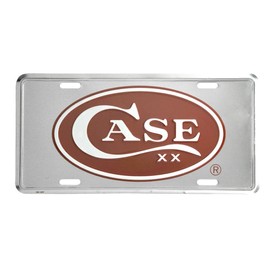 Case Red Oval License Plate