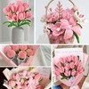 HSMHLYYB Rosa Tulip Pfeifenreiniger Blumen Set, 400 Stück Pfeifenputzer Zum