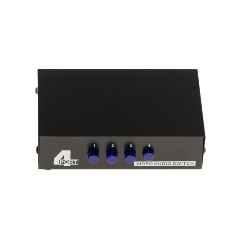 KALEA-INFORMATIQUE. Audio Video Switch 4 Port Manual Bi-Directional Audio Video