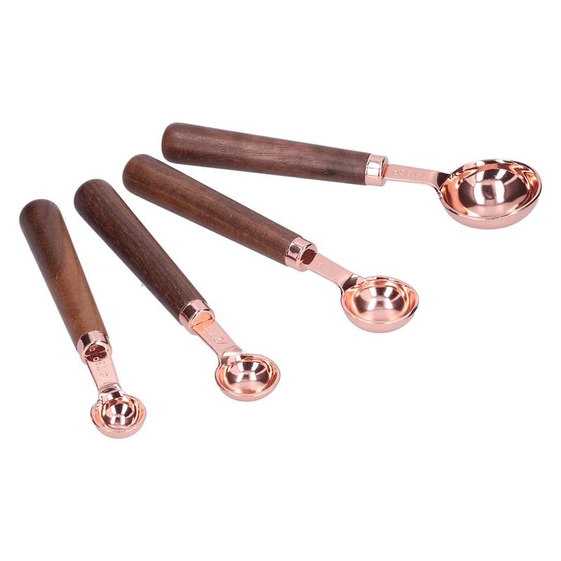 4pcs Rose Gold Measuring Cup with Scale Stainless Steel Measuring