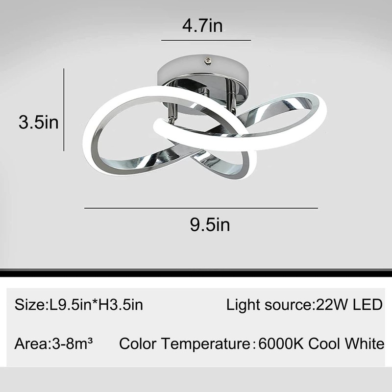 Motion Sensor LED Ceiling Light Indoor, 9.5 inch Closet Lights
