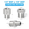 ERGAOBOY 6 Pcs 1/8" BSP x 1/4" BSP Forged Stainless
