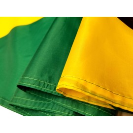 High Supply 3x5 Foot Jamaica Flag with Two Brass Grommets and Double Stitched Edges, Jamaican Flag 3x5 Foot Black, Green, and Yellow Flag