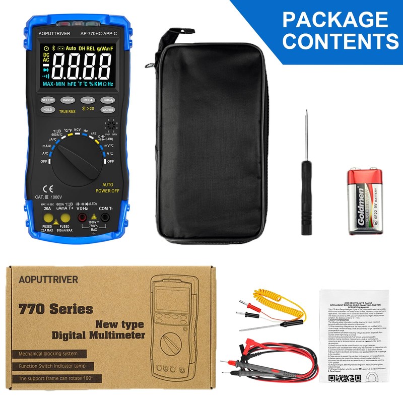Multimeter Digital AP-770HC APP 6000Counts Auto/Manual Range Current Meter Multi