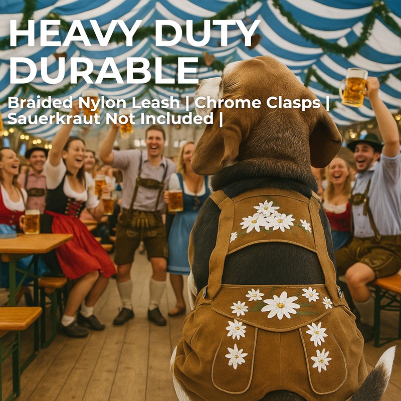 EINSZWEIDOG Oktoberfest German Dog Lederhosen, Multiple Sizes (XL)