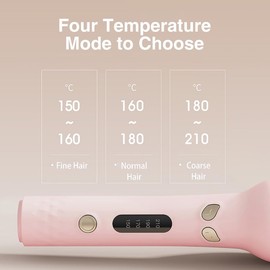 Vindobil Automatic Curling Iron，Four Temperature Levels can be Selected，Rotating Curling Iron，Diameter 28mm ，Anti-Tangle Rotating Curling Wand for Hair Styling,Pink..