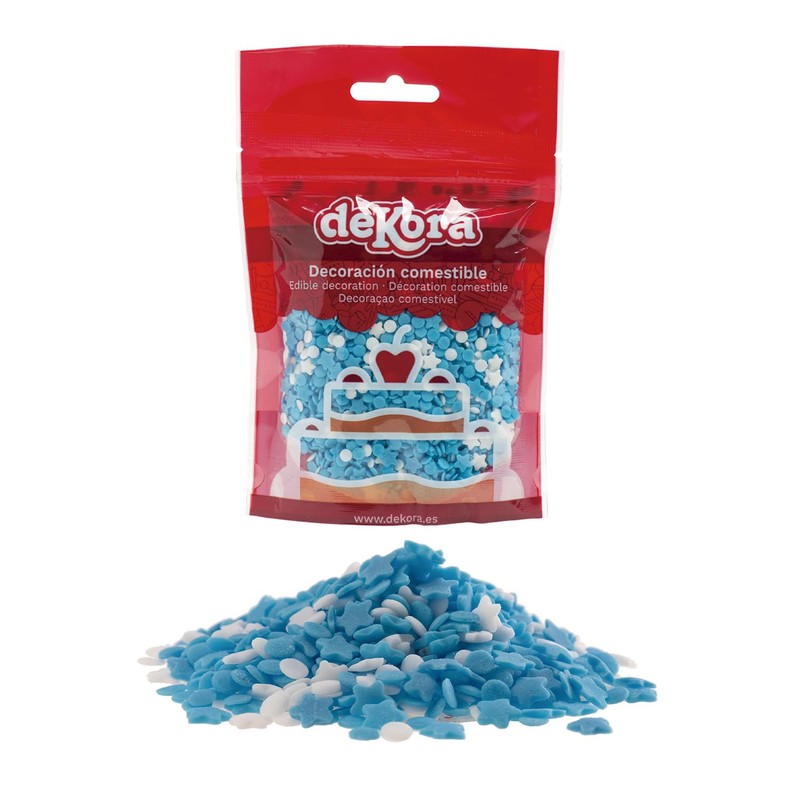dekora - Confetti Sprinkles Coriandoli commestibili - Stelle e Cerchi