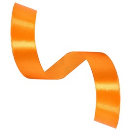 Solid Color Orange Satin Ribbon, 1 Inches x 25 Yards Fabric Satin Ribbon for Gift Wrapping, Crafts, Hair Bows Making, Wreath, Wedding Party Decoration and Other Sewing Projects