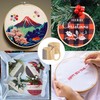 18 PCS Bamboo Embroidery Hoops Set, 8 Inch Adjustable Cross