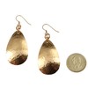 Large Hammered Bronze Teardrop Earrings