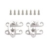 Yetaha 2PCS Antique Hook Hasp Latch, Decorative Horn Lock Silver