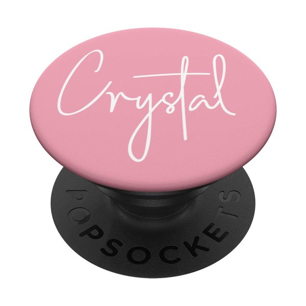 Crystal Name Personalized Girl Name White on Pink - Crystal